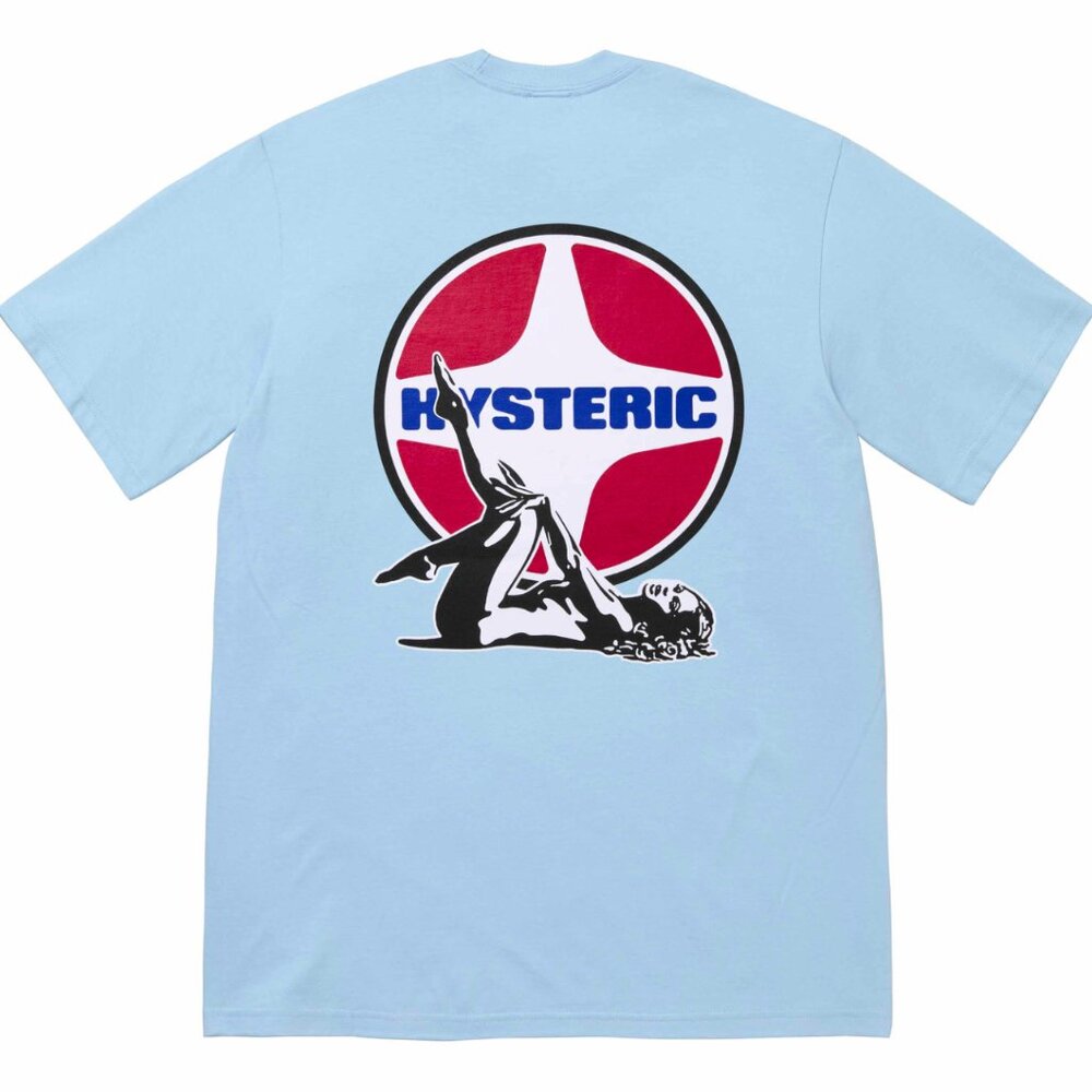 NWT Supreme Hysteric Glamour Pin Up Tee - Light Blue - XL